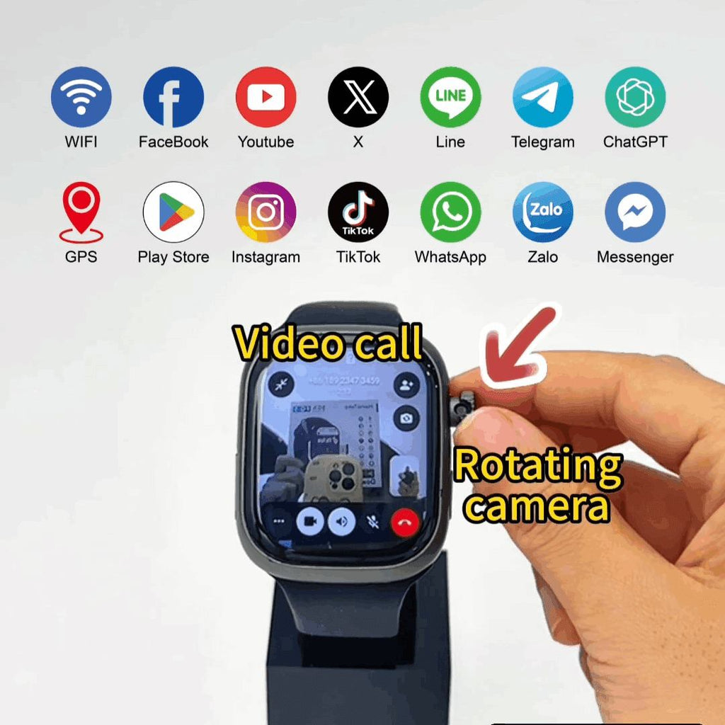 HainoTeko FG-5 – Smartwatch 5G Android avec SIM, Caméra Rotative & Design Série 10