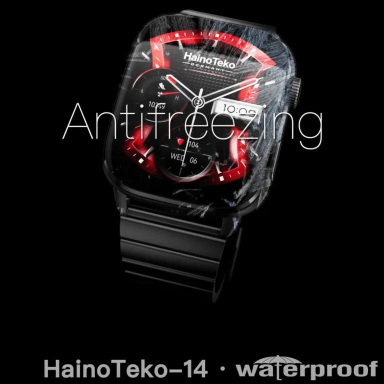 HainoTeko-14 AMOLED –Montre Connectée Étanche avec Appels Bluetooth & 10 Jours d’Autonomie