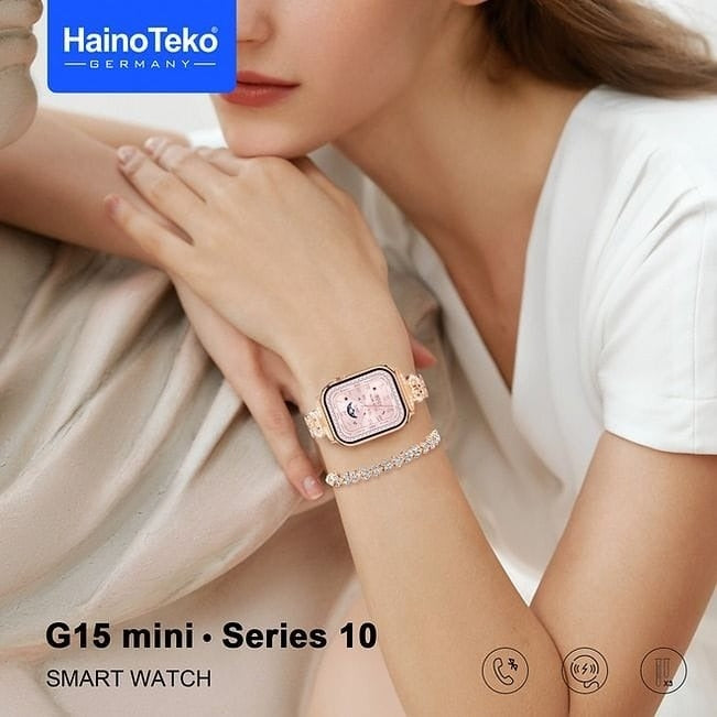 HainoTeko G15 Mini – Pack Smart Watch Series 10 avec Montre Classique & 3 Bracelets