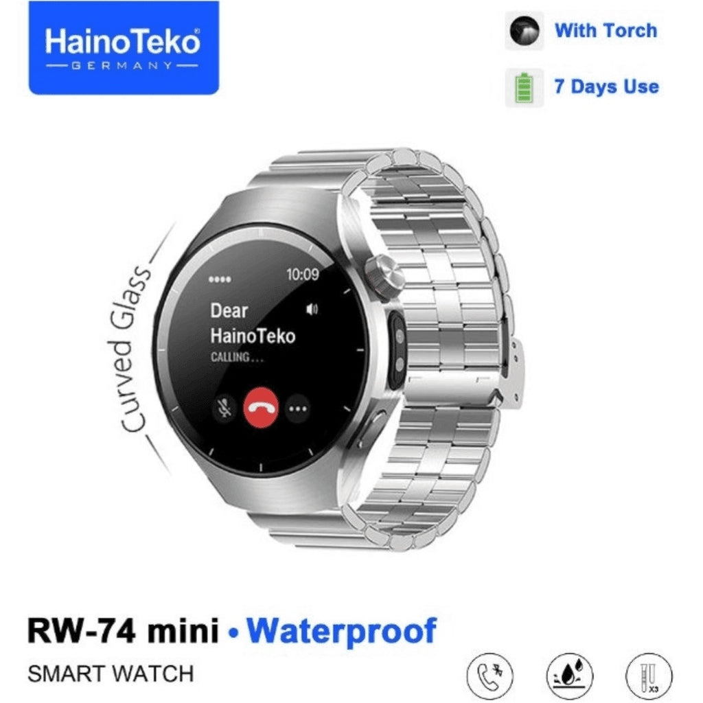 HainoTeko RW-74 Mini (Watch 5 Pro Mini) – Smart Watch Femme AMOLED Incurvé Étanche avec Appels Bluetooth
