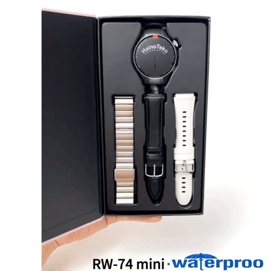 HainoTeko RW-74 Mini (Watch 5 Pro Mini) – Smart Watch Femme AMOLED Incurvé Étanche avec Appels Bluetooth