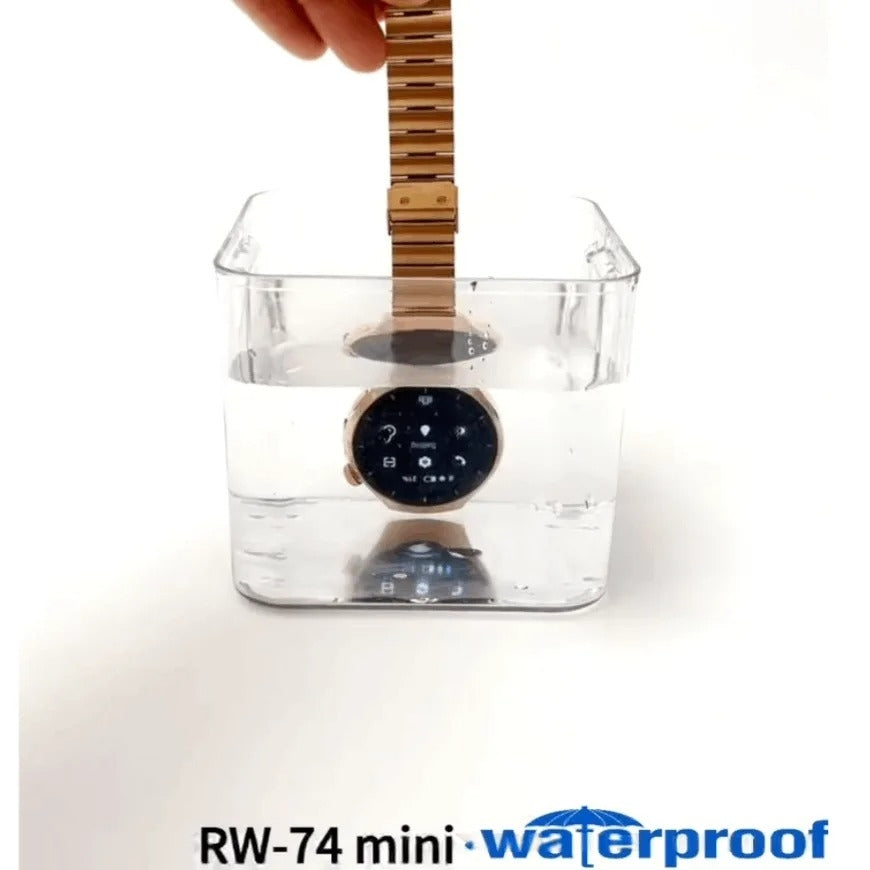 HainoTeko RW-74 Mini (Watch 5 Pro Mini) – Smart Watch Femme AMOLED Incurvé Étanche avec Appels Bluetooth