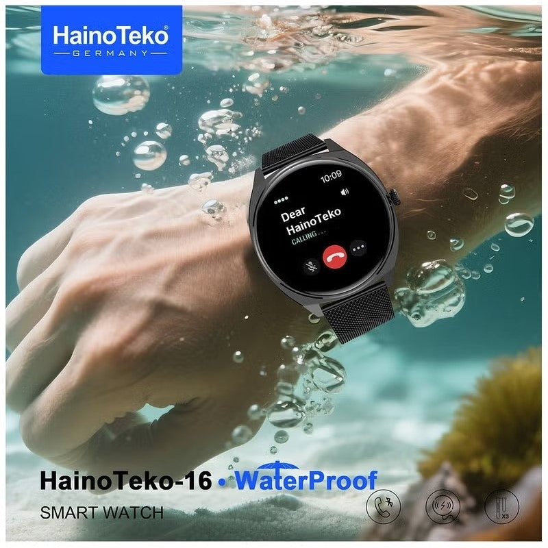HainoTeko-16 Waterproof – Smart Watch AMOLED Ultra Fine avec Appels Bluetooth