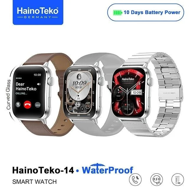 HainoTeko-14 AMOLED –Montre Connectée Étanche avec Appels Bluetooth & 10 Jours d’Autonomie