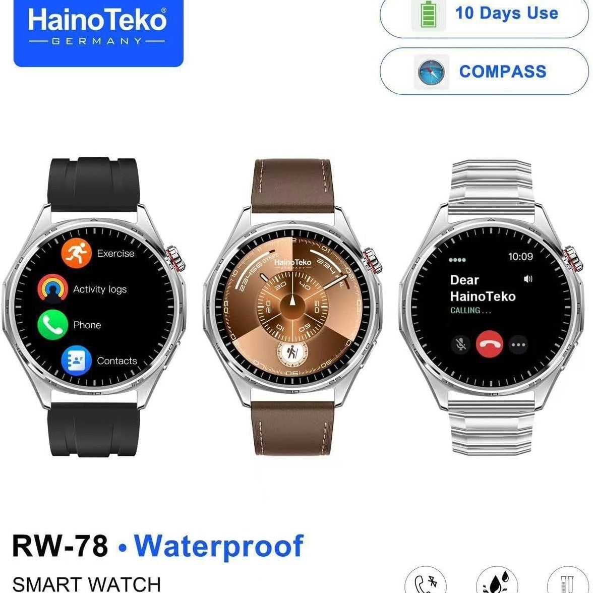 HainoTeko RW-78 Waterproof – Smart Watch Étanche avec NFC & 10 Jours d’Autonomie