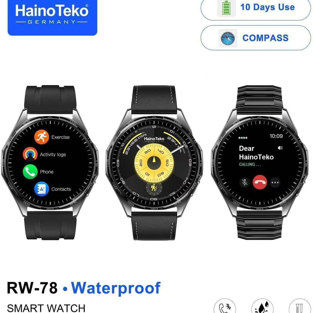 HainoTeko RW-78 Waterproof – Smart Watch Étanche avec NFC & 10 Jours d’Autonomie